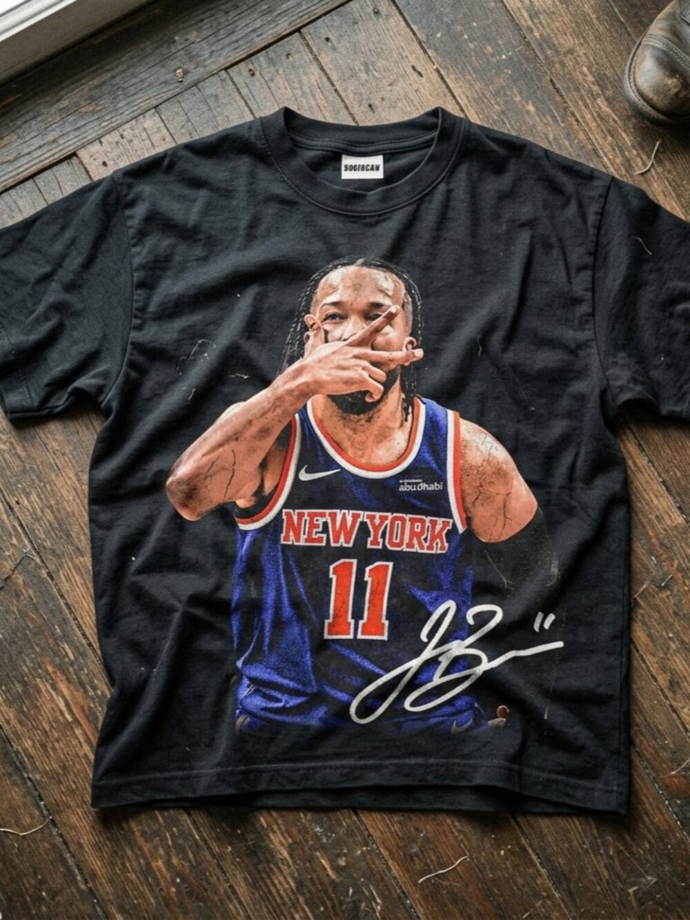 Jalen Brunson Vintage New York Knicks NBA Graphic Tee Basketball Shirt